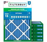 Filterbuy MERV 13 Optimal Defense Lot de 6 filtres à air plissés pour chaudière CVC 24 x 30 x 2 cm