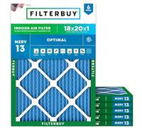 Filterbuy MERV 13 Optimal Defense Lot de 6 filtres à air plissés pour chaudière CVC 45,7 x 50,8 x 1,9 cm