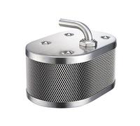 Filtre à air ovale Vintage Speed INOX avec évent pour carburateur Weber IDF / Dellorto / HPMX