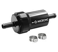 Filtre à carburant intégré au réservoir, en aluminium et en acier inoxydable, filtration de 35 microns, couleur noire