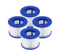 Filtre à cartouche - Clever Spa - 4 pcs - 100 mm - Technologie Dirt-Locking - Blanc