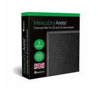 Filtre à charbon actif MeacoDry Arete pour déshumidificateurs de 20L et 25L, pack de 3 filtres, élimine les odeurs, améliore la qualité de l'air et optimise les performances.