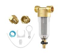 Filtre à Eau 1 Pouces Préfiltre à Sédiments pour G 3/4 ", Filtre fin pour Robinet d'eau potable, Purificateur d'eau Traitement de Filtre l'eau, Système de Filtration d'Eau