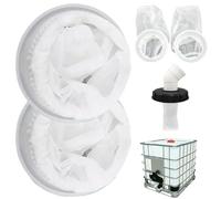 Filtre à eau de pluie 8 pouces, 2 pièces, couvercle IBC, filtre en Nylon extensible et réutilisable pour conteneur IBC, réservoir d'eau de pluie