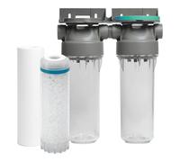 Filtre à eau double 9' 3/4 + pack anti calcaire