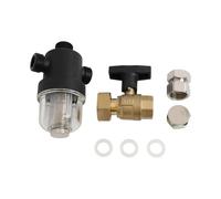 Filtre à eau magnétique pour chauffage au sol - 1,9 cm | Comprend 1 pré-filtre magnétique pour chaudière avec maille en acier inoxydable pour systèmes de chauffage au sol