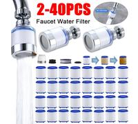 Filtre à eau pour robinet 2-40 pièces, élimine le chlore et les métaux lourds, purificateur de douche filtrée, adoucisseur d'eau dure 6PCS filters