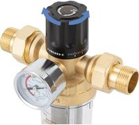 Filtre à eau, précision de filtration 40 μm, tailles de tuyaux compatibles 1/2 pouce et 3/4 pouce, entretien facile grâce au rinçage par siphon, matériaux durables en laiton et en acier inoxydable, af