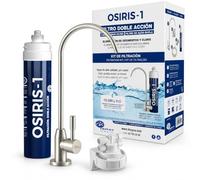 Filtre à eau sous comptoir double action avec robinet. Osiris-1. Comprend un filtre. Installation et entretien faciles. Réduit le chlore, les saveurs et les odeurs de l'eau. Bbagua.
