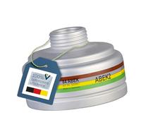 Filtre à gaz BartelsRieger A2B2E2K2 - Filtre à vis de protection respiratoire de qualité supérieure - Rd40 - Filtre multi-gamme ABEK pour protéger contre les solvants, l'ammoniac, le chlore