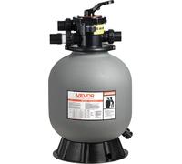 Filtre à sable, 457,2 mm, 151,4 LPM Système de filtre à sable pour piscine hors sol, avec vanne multiport à 7 voies, modes lavage à contre-courant, rinçage, recirculation, vidange, hivernage et fermet