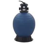 Filtre à sable pour piscine avec valve 6 voies, chaudière filtrante bleue 560 mm, matériau PE, débit 10 m³/h, raccord 48 mm, pour pompe de piscine, purification efficace de l'eau dans la piscine et