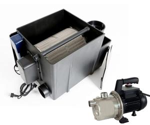 Filtre à tambour pour bassin, modèle Easy Drum, débit de 20 m³/h, avec pompe de lavage intégrée