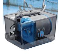 Filtre à Tambour Rotatif, Filtre Compact Type Canister 10000L/H | Filtration d'Eau Entièrement Automatique et Auto-nettoyante pour Bassins à Carpes Koï, Aquariums, Serres de Semis