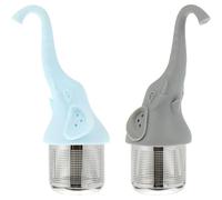 Filtre à thé éléphant en acier inoxydable 2 pièces