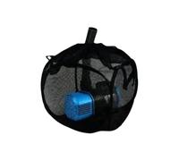 Filtre anti-obstruction en maille pour bassin aquatique avec cordon de serrage - Sac de filtre protecteur pour bassin d'aquarium (S, noir)