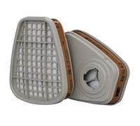Filtre antigaz et antivapeur A2 6055 pour masque de protection respiratoire 3M Série 6000 et 6800 (Lot de 2) - Gris