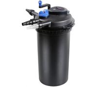 Filtre biologique pour étang de 30 000 litres, avec système de filtration par courant ascendant, incluant une lampe UVC de 18 watts. Filtre sous pression, système de filtration par courant ascendant,