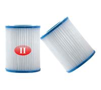 Filtre Cartouche - compatible Bestway - Type II - 2 pices - Filtration Efficace - Dimensions 4,2"" x 2,1"" x 5,4"" POMPE