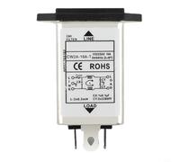 Filtre d'alimentation CW2A-T avec prise IEC et porte-fusible pour courant alternatif monophasé 220 V à 250 V à 10 A pour une réduction efficace des interférences dans les appareils électroniques