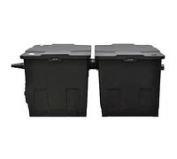 Filtre de bassin 12 000 l/h avec matériau filtrant grossier et fin, 86 x 54 x 40 cm, pour bassins jusqu'à 60 000 l, accessoire pour nettoyage de bassin et jeu d'eau, raccord pour clarificateur UV-C