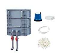Filtre de bassin à poissons pour aquarium - Circuit d'eau de pompe à 3 niveaux - Filtre pour bassin de tortues - Kit de boîte de cycle d'eau - Convient pour l'eau douce et salée, les étangs de jardin
