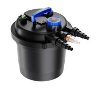 Wiltec CPF-180 Filtre de Bassin à Pression avec stérilisation UV - 380 x 380 x 400 mm - 11 W/étang 6000 l Max. / réservoir 20 l - Nettoyage Facile - Filtration Eau à Grand débit
