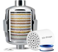 Filtre de douche - iSpring - SF2S - 33 étapes anti-calcaire - Élimine chlore et métaux lourds - Cartouche remplaçable