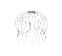 Filtre de gouttière élastique en fer de 140 mm à 180 mm de diamètre (140 mm | Fil galvanisé à chaud, résistant à la rouille, convient aux tuyaux de 140 à 180 mm, finition argentée