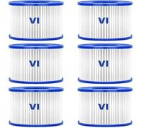 Filtre de piscine - Bestway - 58323 - Pack de 6 - Type VI - Compatible Lay-Z-Spa