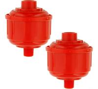 Filtre de pulvérisation d'air à filetage rouge 6,35 mm pour mini piège à eau pour systèmes pneumatiques HVLP, évacuation de l'humidité, design à haut débit, taille compacte, filtration multi-étapes