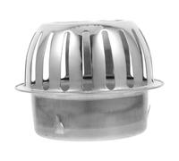 Filtre de Sol en Acier Inoxydable Argenté, Dôme Rond à Surface Convexe | Drainage Continu, Entretien Simplifié, Pose Rapide, pour Toiture et Évacuation Extérieure, Usage Jardin