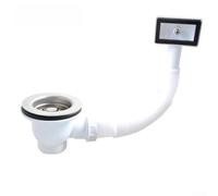 Filtre de vidange d'évier de cuisine avec ouverture de 85 mm et bonde de trop-plein pour installation de filetage G1 1/2