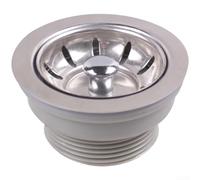 Filtre de vidange d'évier de cuisine en acier inoxydable avec couvercle en polypropylène, bouchon anti-rouille de qualité 304 pour ouvertures de 54 à 60 mm, design anti-fuite double couche