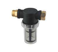 Filtre d'entrée haute pression avec raccord fileté pour machine à laver de voiture, adaptateur de tuyau d'eau de jardin en PP/PC/acier inoxydable pour filtrer efficacement la saleté et le sable