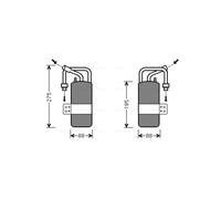 Filtre déshydratant, climatisation AVA COOLING FDD386 AVA