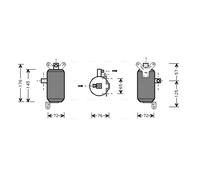 Filtre déshydratant, climatisation AVA COOLING JRD021