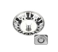 Filtre et bouchon d'évier 7.75 cm acier inoxydable antifuite argent