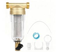 Filtre fin lavable, pré-filtre, filtre à eau du robinet, filtre à sédiments du préfiltre, filtre à eau à sédiments rotatif, pour filtre à sédiments de tuyau d'eau de puits (3/4")