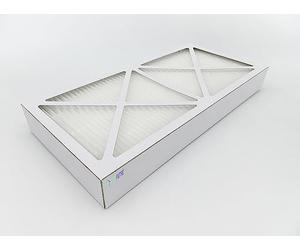 Filtre Générique F7/EU7 compatible VMC double flux UNELVENT IDEO 325 ECOWATT/INITIA 225 en Papier, 400 x 187 x 4.8 mm, Filtration supérieure, Fabriqué en Europe