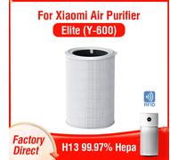 Filtre HEPA Elite Y-600 pour Xiaomi, Filtre à Charbon Actif Elite Y600 pour Xiaomi, Filtre pour Purificateur d'Air Elite Y600 pour Xiaomi AFEP7TFX19-GL White
