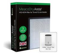 Filtre HEPA MeacoDry Arete H13, compatible avec les déshumidificateurs de 10L et 12L, pack de 3 filtres, élimine la poussière, les allergènes et les particules fines pour un air plus pur.