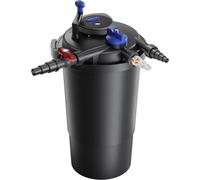 Filtre pour étang, débit de 10 000 litres/heure, unité UVC de 18 watts, filtre de pression pour étangs jusqu'à 30 000 litres, clarifiant pour étang, système de filtration