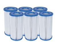 Filtre pour pompe de piscine - BESTWAY - Type III - Lot de 6 - 20,3 cm hauteur - 10,6 cm diamètre - 5 678 l/h