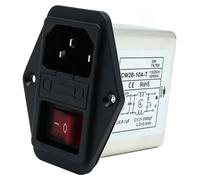 Filtre secteur IEC CW2B-10A-T, filtre CEM, 10A, avec disjoncteur de sécurité