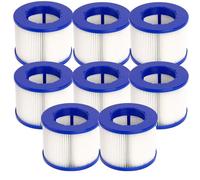 Filtre spa a visser - Roame - 10x7,7cm - Filtration efficace des impuretés - Compatible avec piscines gonflables - 8 pièces