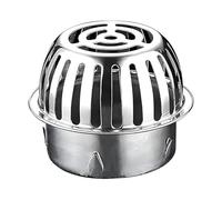 Filtres de Gouttière en Acier Inoxydable 80 mm, 90 mm, 110 mm Siphon De Sol Exterieur, Protection Crapaudine de Gouttière, Protection Gouttiere Ronde Grille Goutiere pour Balcon(75 mm/3.0 in)