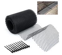 Filtres de protection de gouttière de toit en plastique, grille de clôture, avant-toit, feuilles d'arbre d'évier, couverture en maille Anti-colmatage pour fournitures de drain de jardin extérieur noir