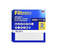 Filtrete Filtre à air 30,5 x 30,5 x 2,5 cm, MPR 1900, MERV 13, Healthy Living Ultimate Allergen, filtres à air plissés de 2,5 cm, 2 filtres