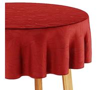 Filumi Nappe Ronde 130x130 cm Rouge Rembourrée extérieur intérieur Motif végétal Amalu